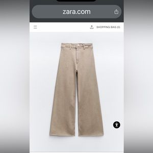 NWT: Zara MARINE STRAIGHT HIGH RISE JEANS size 0